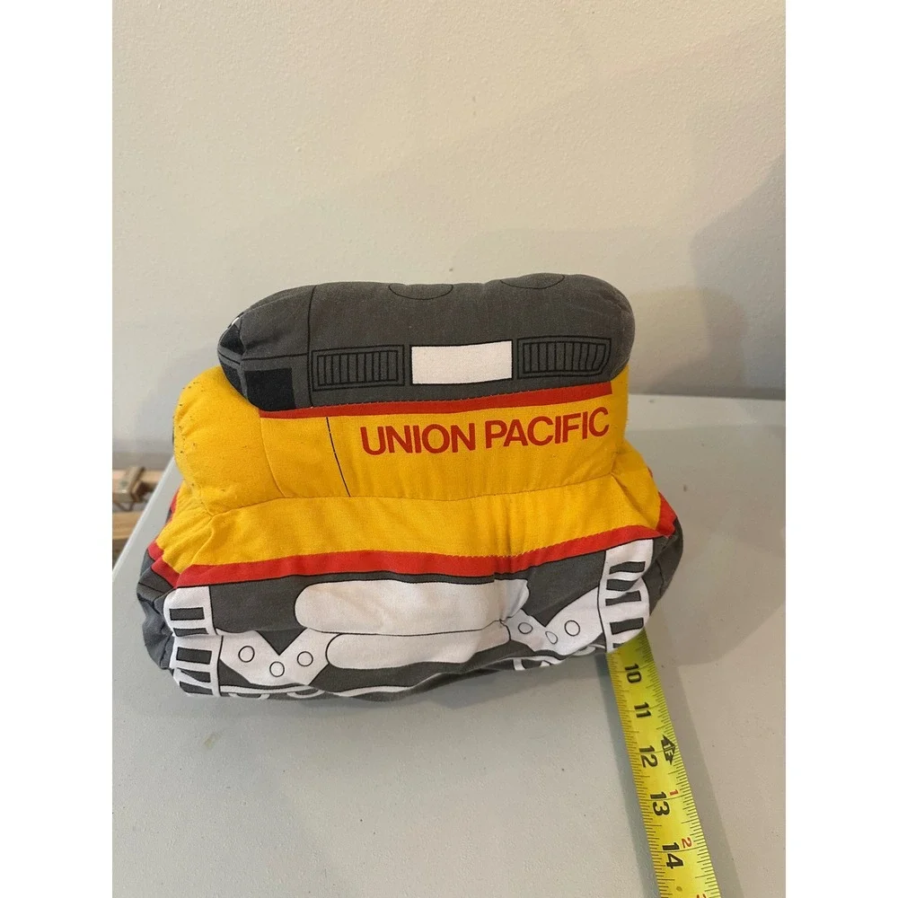 Vintage Union Pacific Railroad Reversible Plush Bear to Train Locomotive Toy